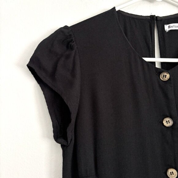 Reformation Black Midi Dress - Picture 5 of 8